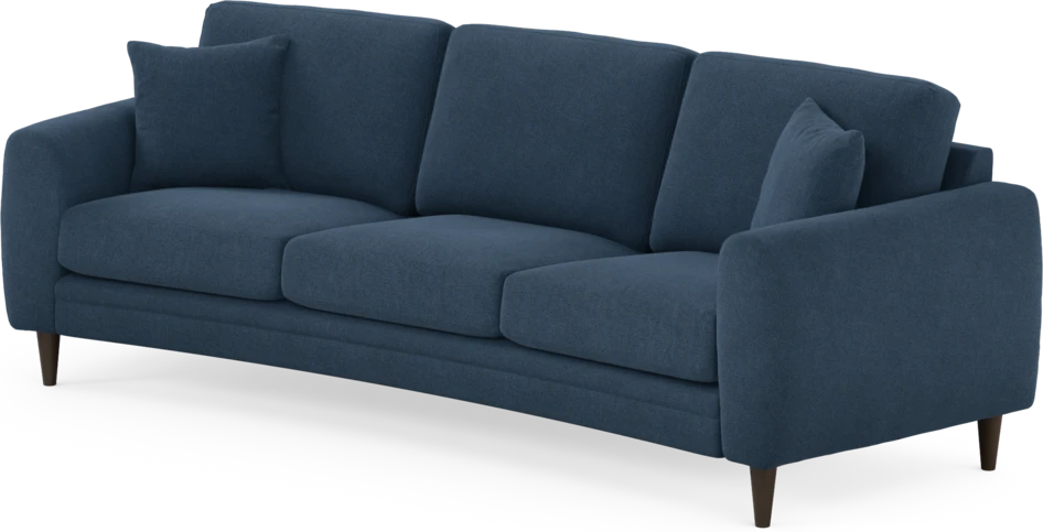 Eden - 3-sits soffa svängd - Blå
