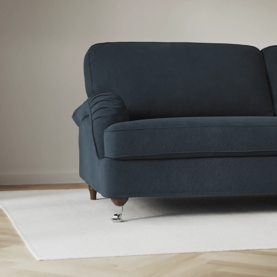 Oxford - 3-sits soffa svängd - Blå