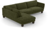 Madison - 3-sits soffa med divan vänster - Grön