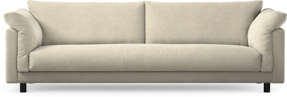 Cherrie - 4-sits soffa, hel dyna, fast klädsel - Beige
