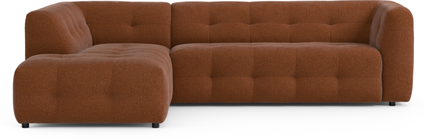 Bella - 3-sits soffa med divan vänster - Orange