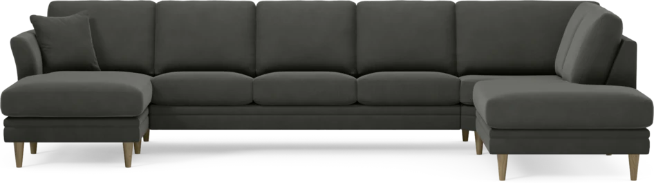 Eden - 3-sits soffa med schäslong vänster och divan höger - Grå