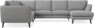Madison - Hörnsoffa med schäslong höger - Grå