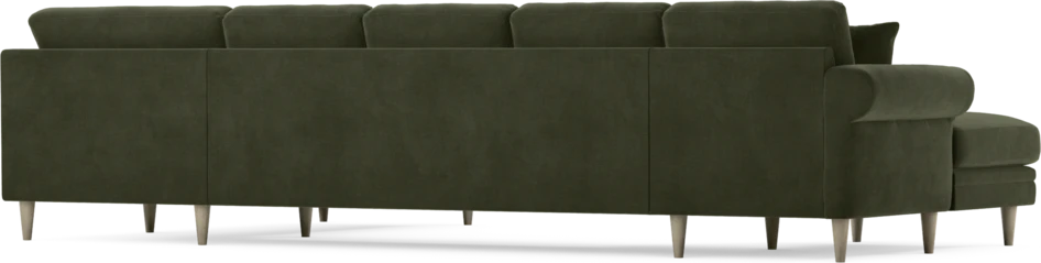 Eden - 3-sits soffa med schäslong vänster och divan höger - Grön