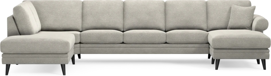 Eden - 3-sits soffa med divan vänster och schäslong höger - Grå