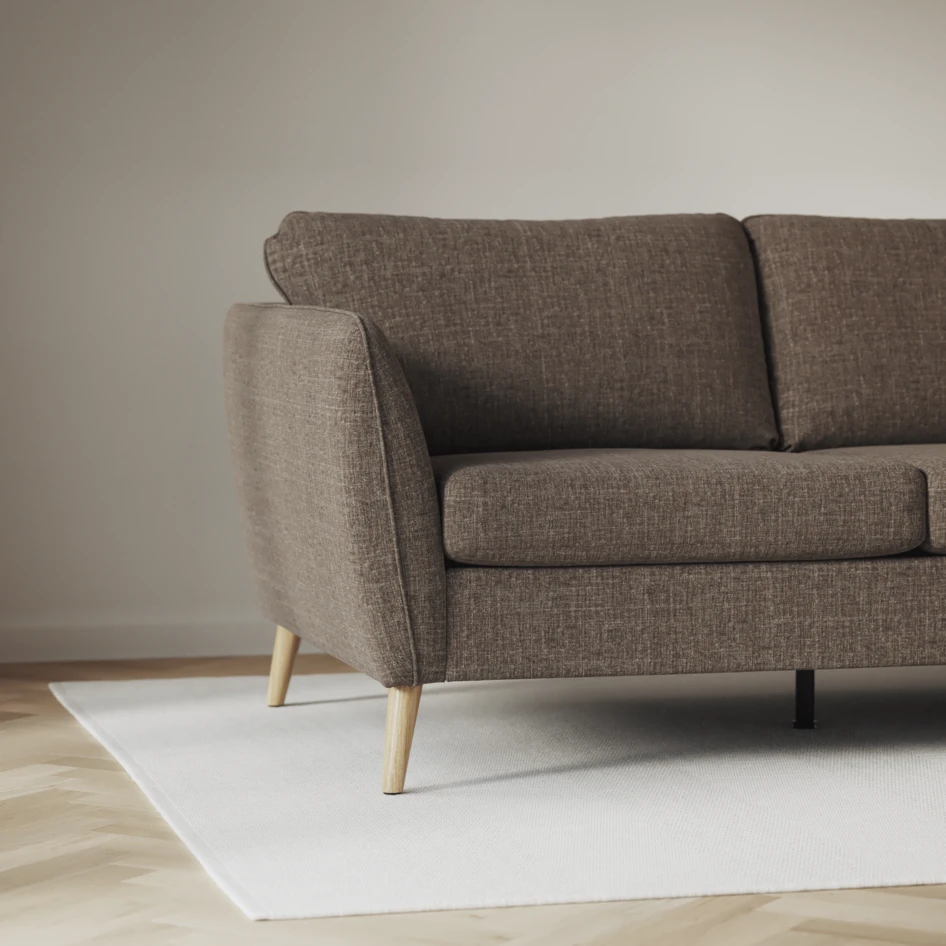 County - 4-sits soffa med divan vänster och schäslong höger - Brun
