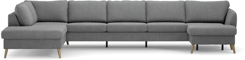 County - 4-sits soffa med divan vänster och schäslong höger - Grå