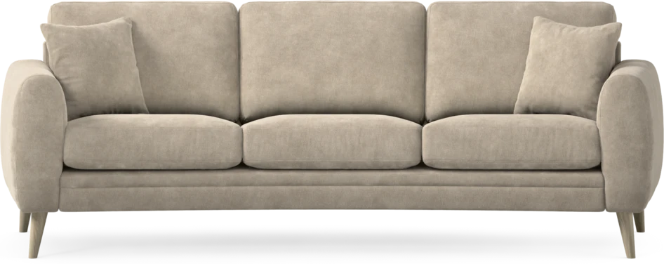 Eden - 3-sits soffa svängd - Beige