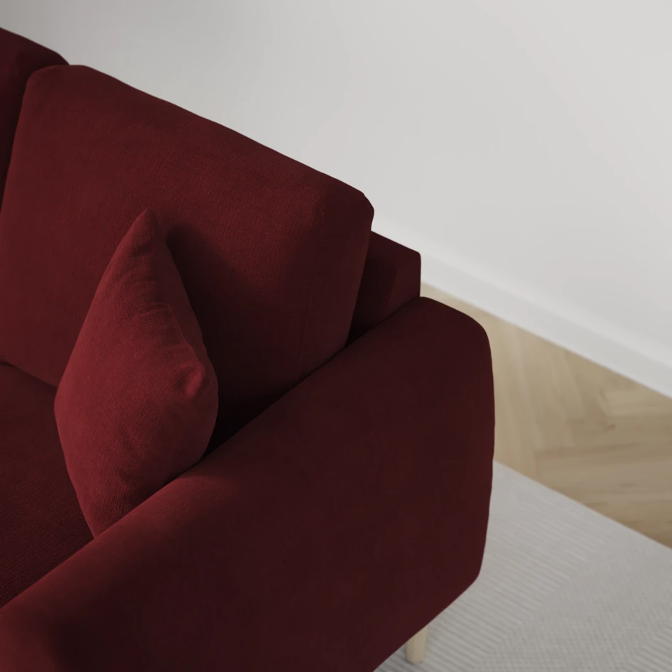 Eden - 3-sits soffa - Röd