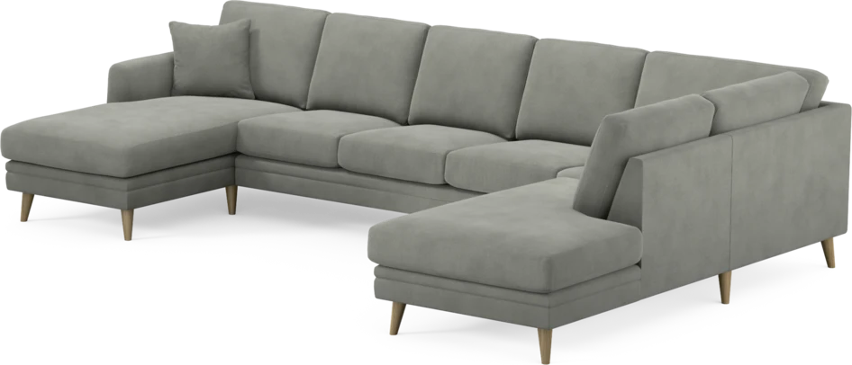 Eden - 3-sits soffa med schäslong vänster och divan höger - Grå