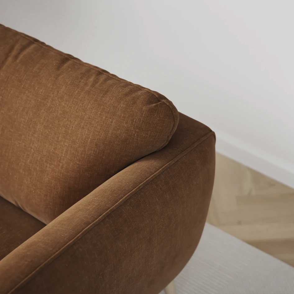 Madison Lux - 3-sits soffa med divan höger - Brun