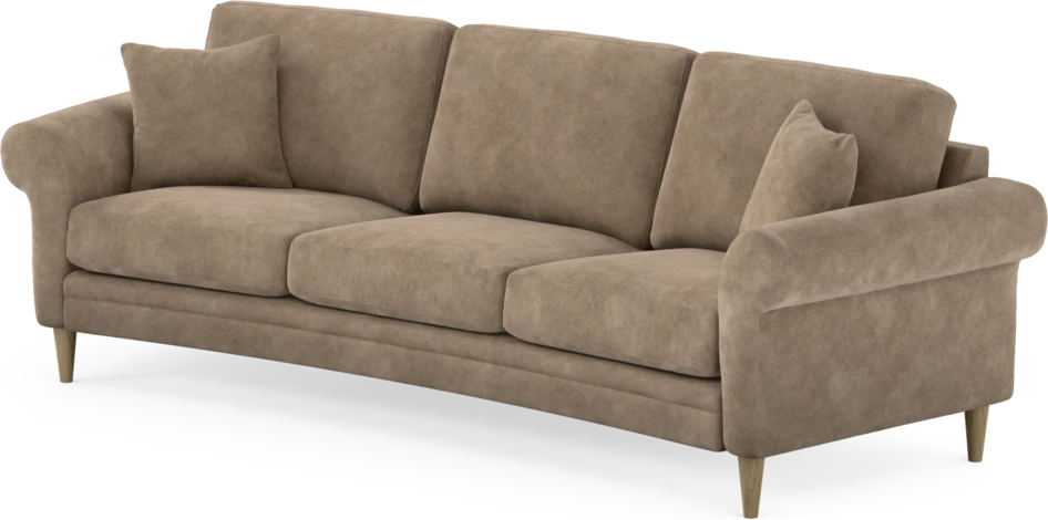 Eden - 3-sits soffa svängd - Beige