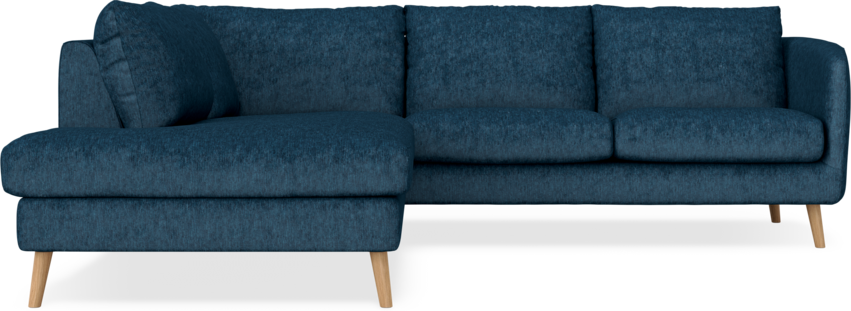 Madison - 2-sits soffa med divan vänster - Blå