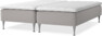 Delux Sense - Ramsäng, dubbelsäng med bäddmadrass - Grå