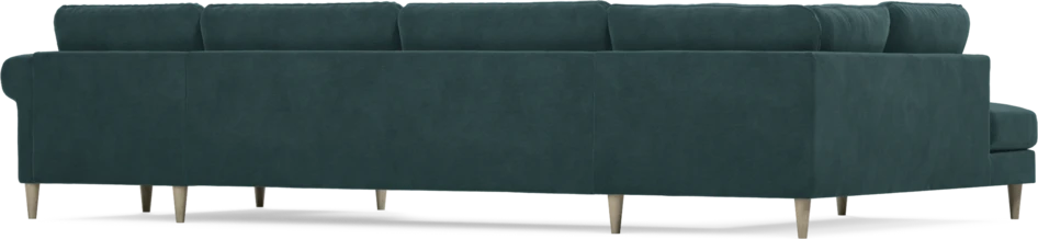 Bridge - 3-sits soffa med divan vänster och schäslong höger - Blå