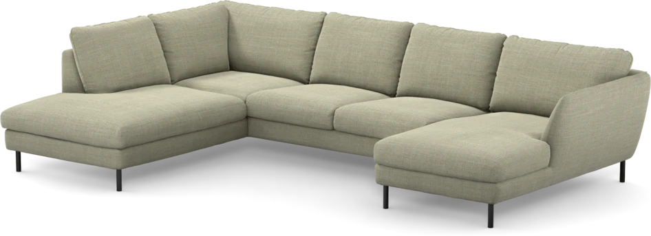 Madison - 2-sits soffa med divan vänster och schäslong höger - Grön