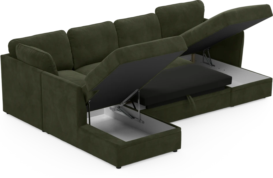 Öland - Bäddsoffa med divan vänster och schäslong höger - Beige