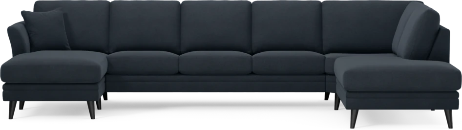 Eden - 3-sits soffa med schäslong vänster och divan höger - Blå