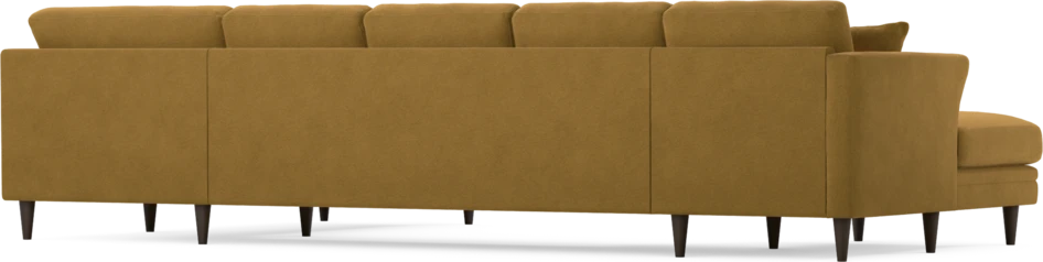Eden - 3-sits soffa med schäslong vänster och divan höger - Gul