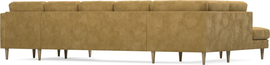 Eden - 3-sits soffa med divan vänster och schäslong höger - Gul