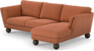 Madison - 2-sits soffa med schäslong höger - Orange