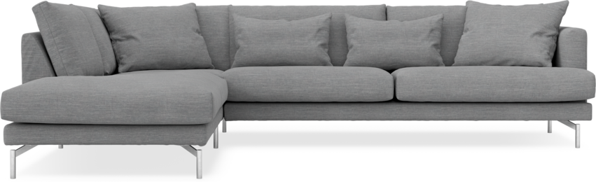 Harper - 3-sits soffa med divan vänster - Grå