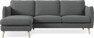 Madison Lux - 2-sits soffa med schäslong vänster - Grå