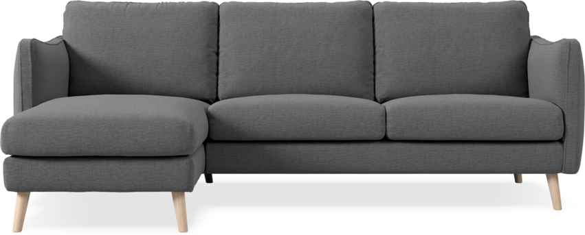 Madison Lux - 2-sits soffa med schäslong vänster - Grå
