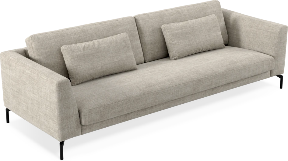 Willow - 4-sits soffa, hel dyna, fast klädsel - Beige