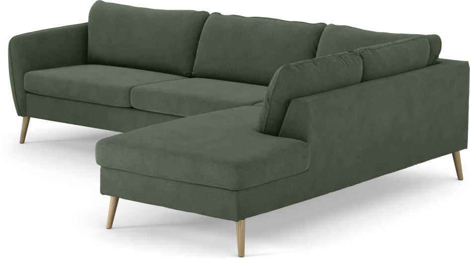 County - 2,5-sits soffa med divan höger - Grön