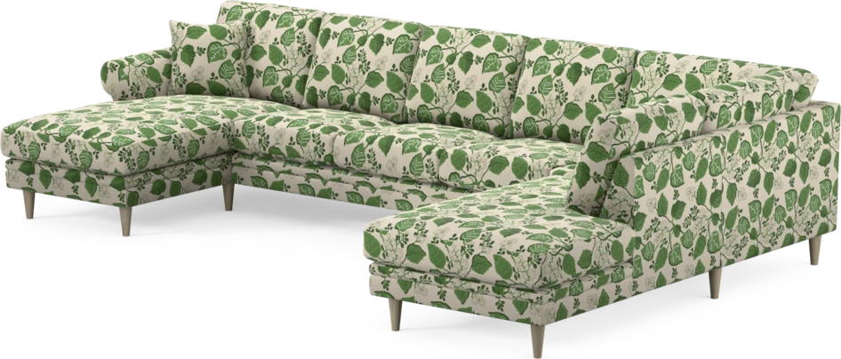 Eden - 3-sits soffa med schäslong vänster och divan höger - Flerfärgad