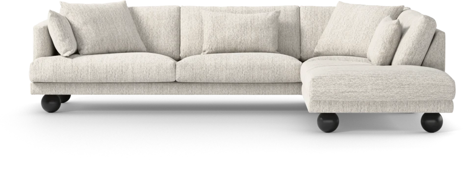 Harper - 3-sits soffa med divan höger - Grå