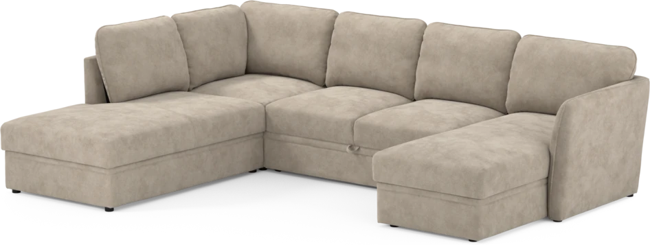 Öland - Bäddsoffa med divan vänster och schäslong höger - Beige