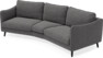 Madison - 3-sits soffa svängd, 90 cm - Grå