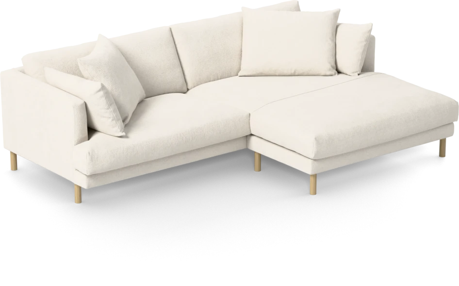 Harper - 4-sits med schäslong XL höger - Vit