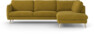 Madison Lux - 3-sits soffa med divan höger - Gul