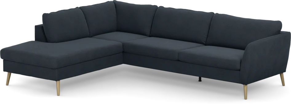 County - 2,5-sits soffa med divan vänster - Blå