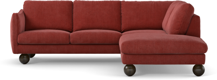 Madison Lux - 2-sits soffa med divan höger - Rosa