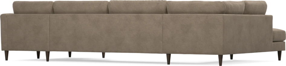 Bridge - 3-sits soffa med divan vänster och schäslong höger - Brun