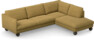 Madison Lux - 3-sits soffa med divan höger - Gul