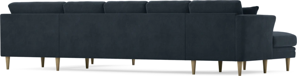 Eden - 3-sits soffa med schäslong vänster och divan höger - Blå