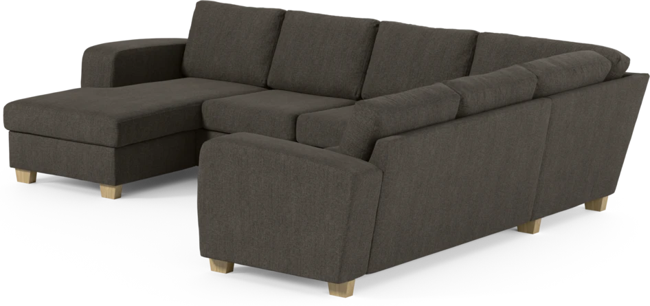 Friday - Hörnsoffa, 3+2-sits med schäslong vänster - Brun