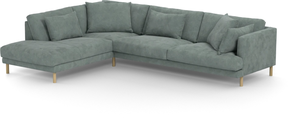 Harper - 3-sits soffa med divan vänster - Blå