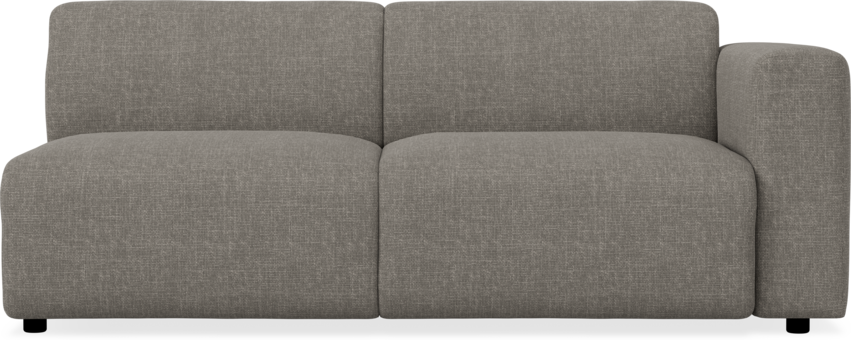 Ruby - 2-sits soffa med armstöd höger - Grå
