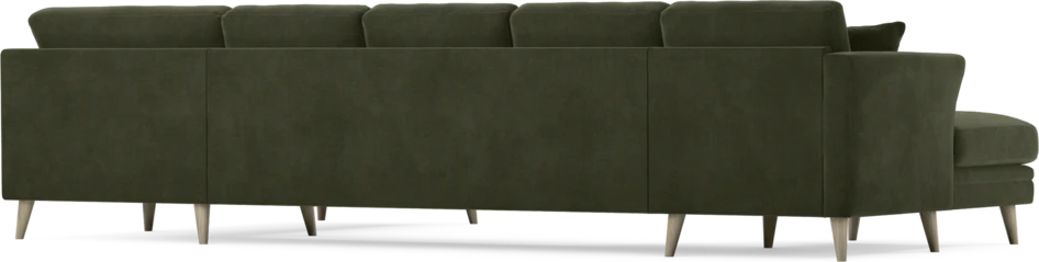 Eden - 3-sits soffa med schäslong vänster och divan höger - Grön