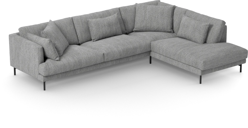 Harper - 3-sits soffa med divan höger - Grå
