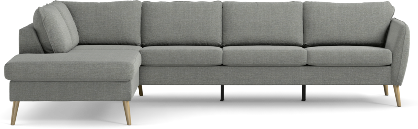 County - 3-sits soffa med divan vänster - Grå