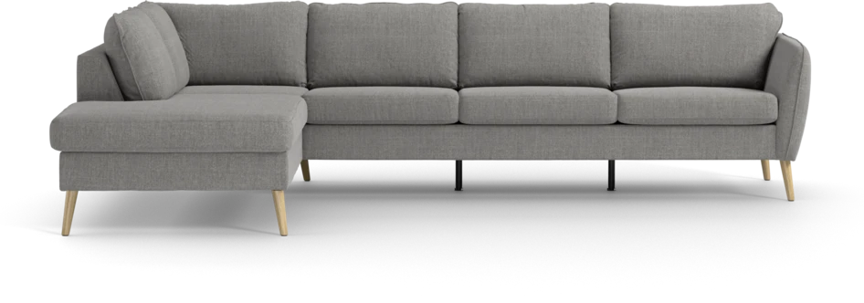 County - 3-sits soffa med divan vänster - Grå
