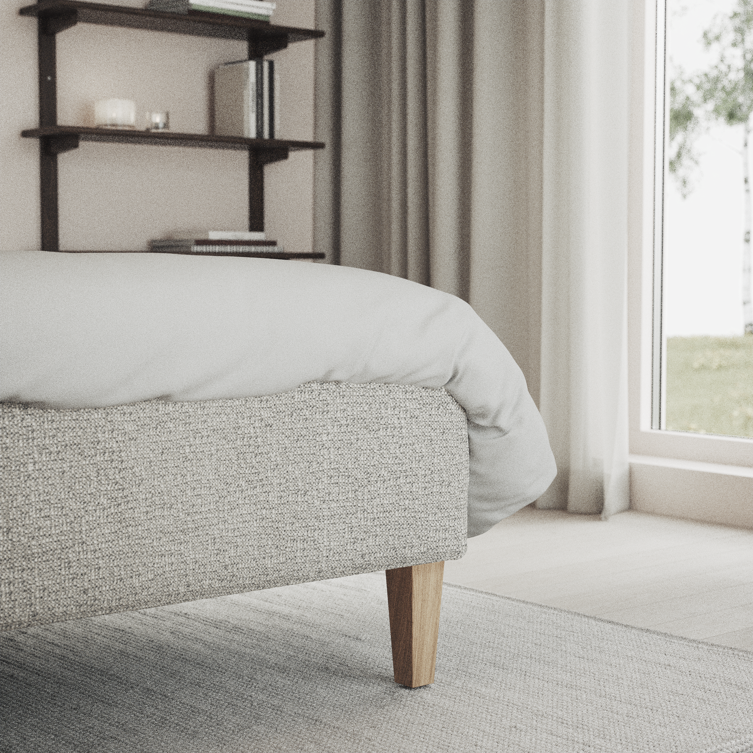 Delux Exclusive - Kontinentalsäng, enkelsäng 120 cm med bäddmadrass och sängben - inspiration