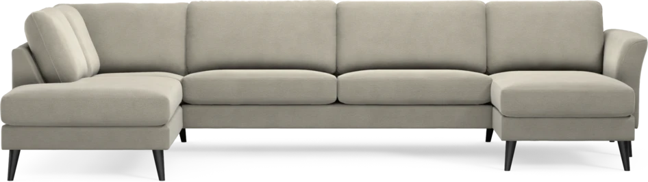 Bridge - 3-sits soffa med divan vänster och schäslong höger - Brun